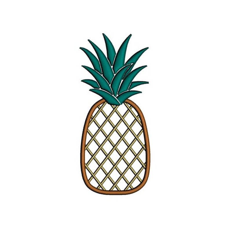 Pineapple applique machine embroidery design digitized pattern  etsy Pineapple applique machine embroidery design digitized pattern  etsy