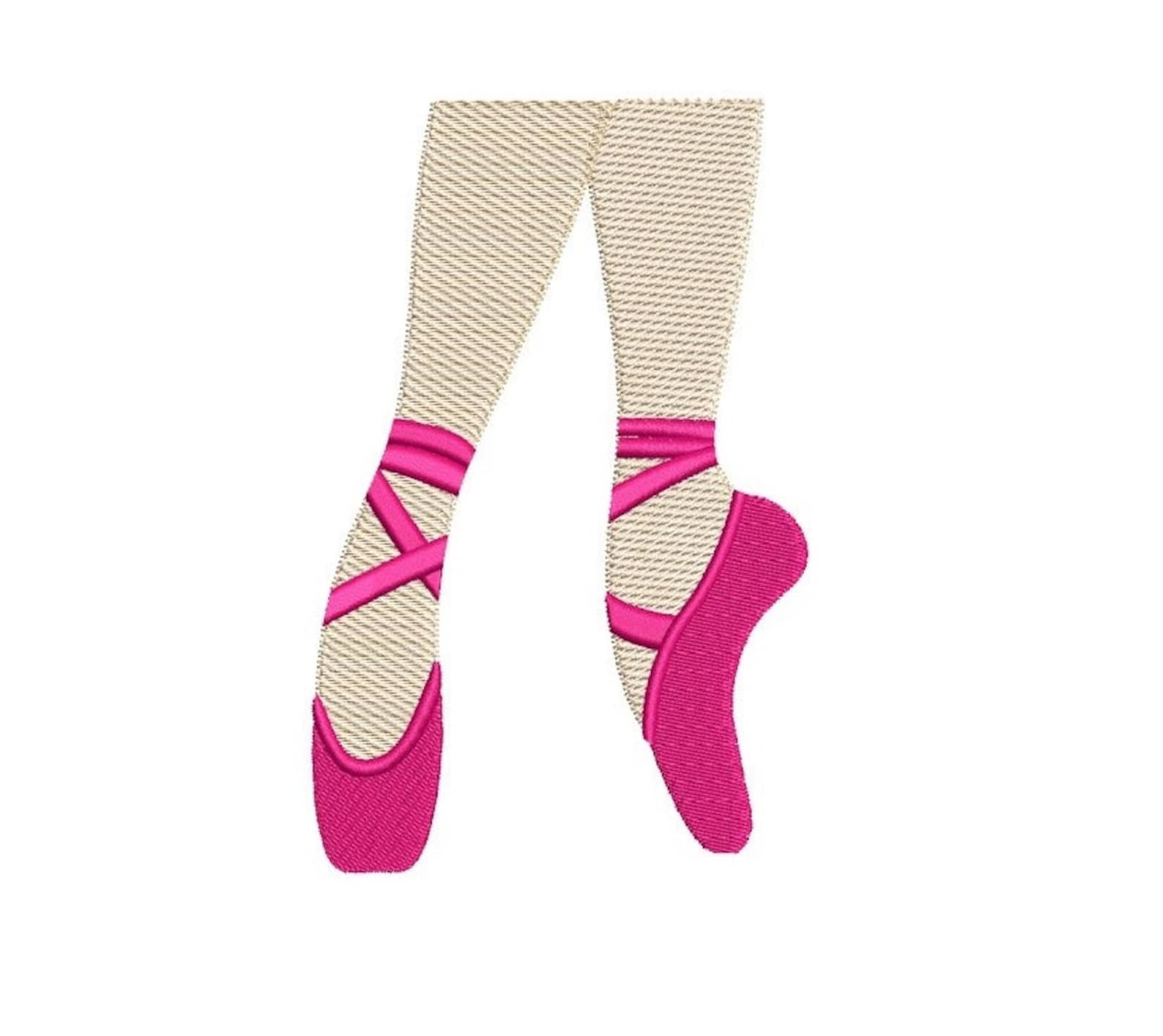 ballet shoes filled machine embroidery digitized design pattern - instant download- 4x4 , 5x7, 6x10