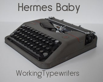 Professionally Serviced - 1940's Hermes Baby Typewriter - Fully Serviced