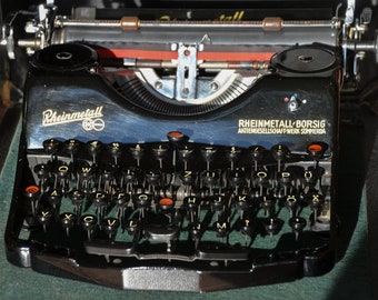 Professionally Serviced - RARE Rheinmetall Ergonomic/Herold  Typewriter - Working Perfectly