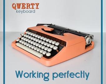 CUSTOM COLORS AVAILABLE - Peach Brother 900 Typewriter - Professionally Serviced - Guaranteed Quick Delivery