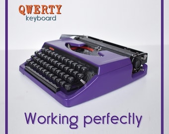 CUSTOM COLORS AVAILABLE - Purple Brother 220 Typewriter - Professionally Serviced - Guaranteed Quick Delivery