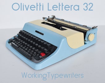 MADE TO ORDER - Professionally Serviced - Duo Colored Olivetti Lettera 32 Typewriter -  Working Perfectly