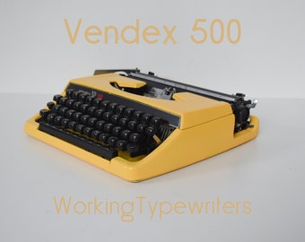 Custom Made - Professionally Serviced - Yellow Vendex 500 Typewriter - Working Perfectly