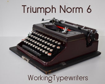 Professionally Serviced - Rare Red Triumph Norm 6 - Special Double Language Edition - Working Perfectly