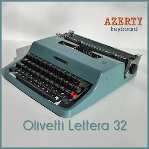 Professionally Serviced - Blue Olivetti Lettera 32 Typewriter - Working Perfectly