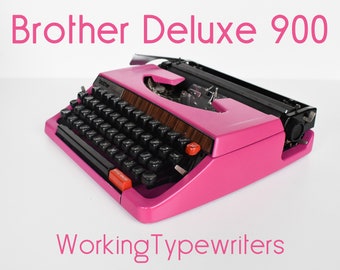 LIMITED EDITION - Professionally Serviced - Bright Pink Brother 900 Typewriter - Working Perfectly