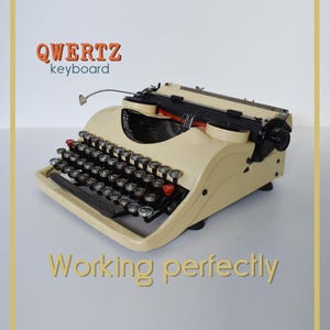 Perfekt FUNKTIONIERT Schreibmaschine - Creme Groma Modell N - Professionell Überholt - 1-3 Tage Lieferzeit WELTWEIT