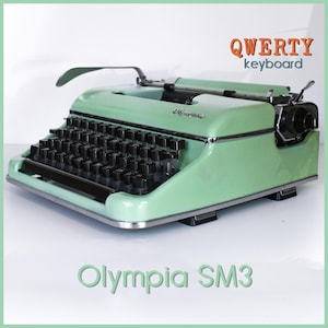 Professionally Serviced - Limited Edition - Mint Green Olympia SM3 Typewriter - Working Perfectly