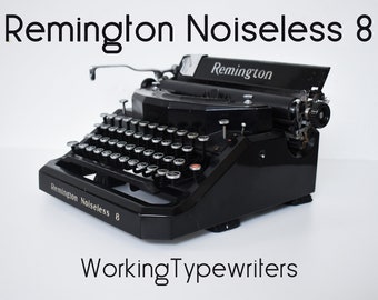 Professionally Serviced - RARE Remington  Noiseless Model 8 Typewriter - Working Perfectly