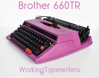 LIMITED EDITION - Professionally Serviced - Bright Pink Brother 900 Typewriter - Working Perfectly