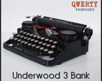 専用　実働品　UNDERWOOD PORTABLE 3BANK タイプライター Underwood Portable 3-Bank Typewriter - My Cup Of Retro
