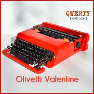 4 TAGE US LIEFERUNG - Professionell gewartete Olivetti Valentine Schreibmaschine - Funktioniert perfekt
