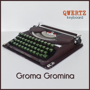 Rare Typewriter - Red Groma Gromina - Fully Serviced - Working Perfectly