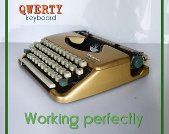 CUSTOM COLORS AVAILABLE - Golden Olympia Splendid 33 Typewriter - Professionally Serviced - Guaranteed Quick Delivery