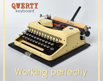 PERFECTLY WORKING Typewriter - Cream Erika 5 - Professionally Serviced - 1-3 Day Delivery WORLDWIDE
