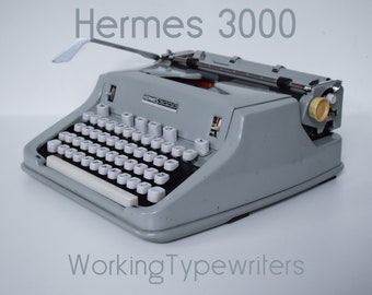 Revisionata professionalmente - Macchina da scrivere Hermes 3000 color menta - Perfettamente funzionante