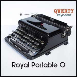 Professionally Serviced - 1930&#39;s Black Royal Portable O Typewriter - Working Perfectly