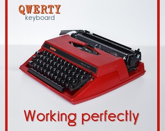 PERFECTLY WORKING Typewriter - Rose Red Brother 600 Typewriter - Professionally Serviced