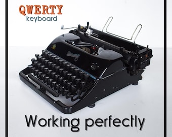 PERFECTLY WORKING Typewriter - Black Rheinmetall KsT - Professionally Serviced - 1-3 Day Delivery WORLDWIDE