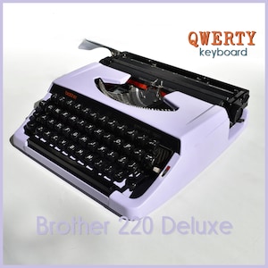 Professionally Serviced - Light Lilac Brother 220 Typewriter - Working Perfectly