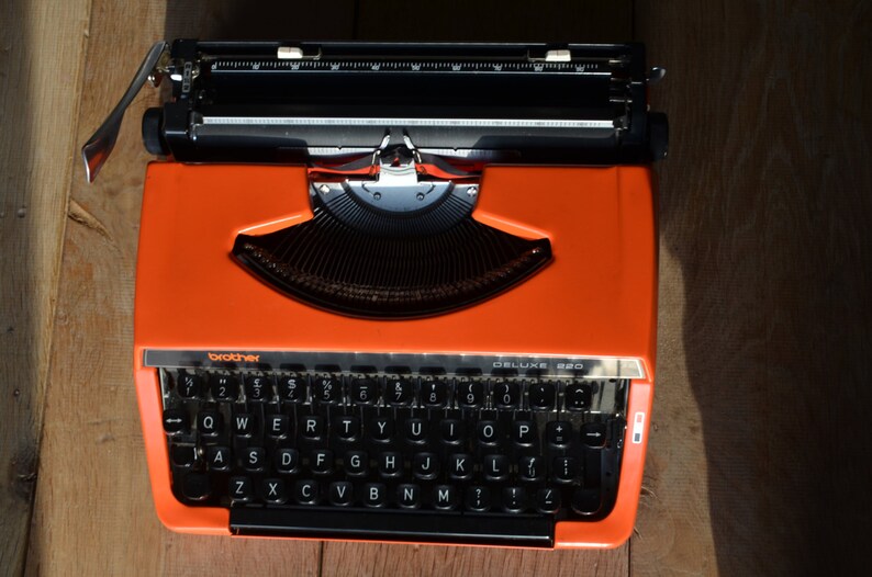 Orange brother 220 deluxe Custom made Working Vintage Typewriter
