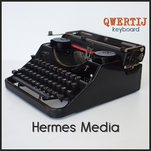 Professionally Serviced - Black Hermes Media Typewriter - Working Perfectly
