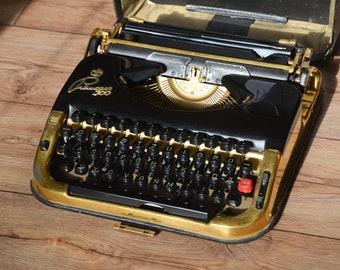 GOLD PLATED Typewriter - Working Princess 300 - Professionally Serviced - 1-3 Day Delivery WORLDWIDE