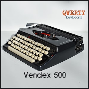 Professionally Serviced - Black Vendex 500 Typewriter - Working Perfectly
