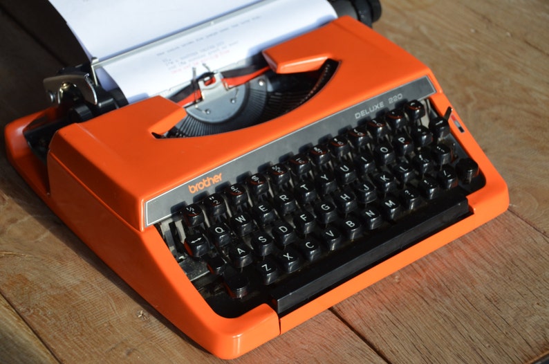 Orange brother 220 deluxe Custom made Working Vintage Typewriter