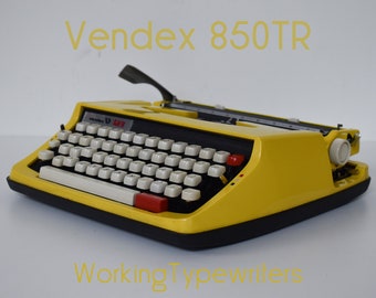Professionally Serviced - Bright Yellow Vendex 850TR typewriter - Working Perfectly