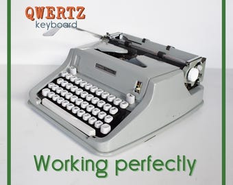 PERFECTLY WORKING Typewriter - New Platen - Hermes Media 3 - Professionally Serviced - 1-3 Day Delivery WORLDWIDE