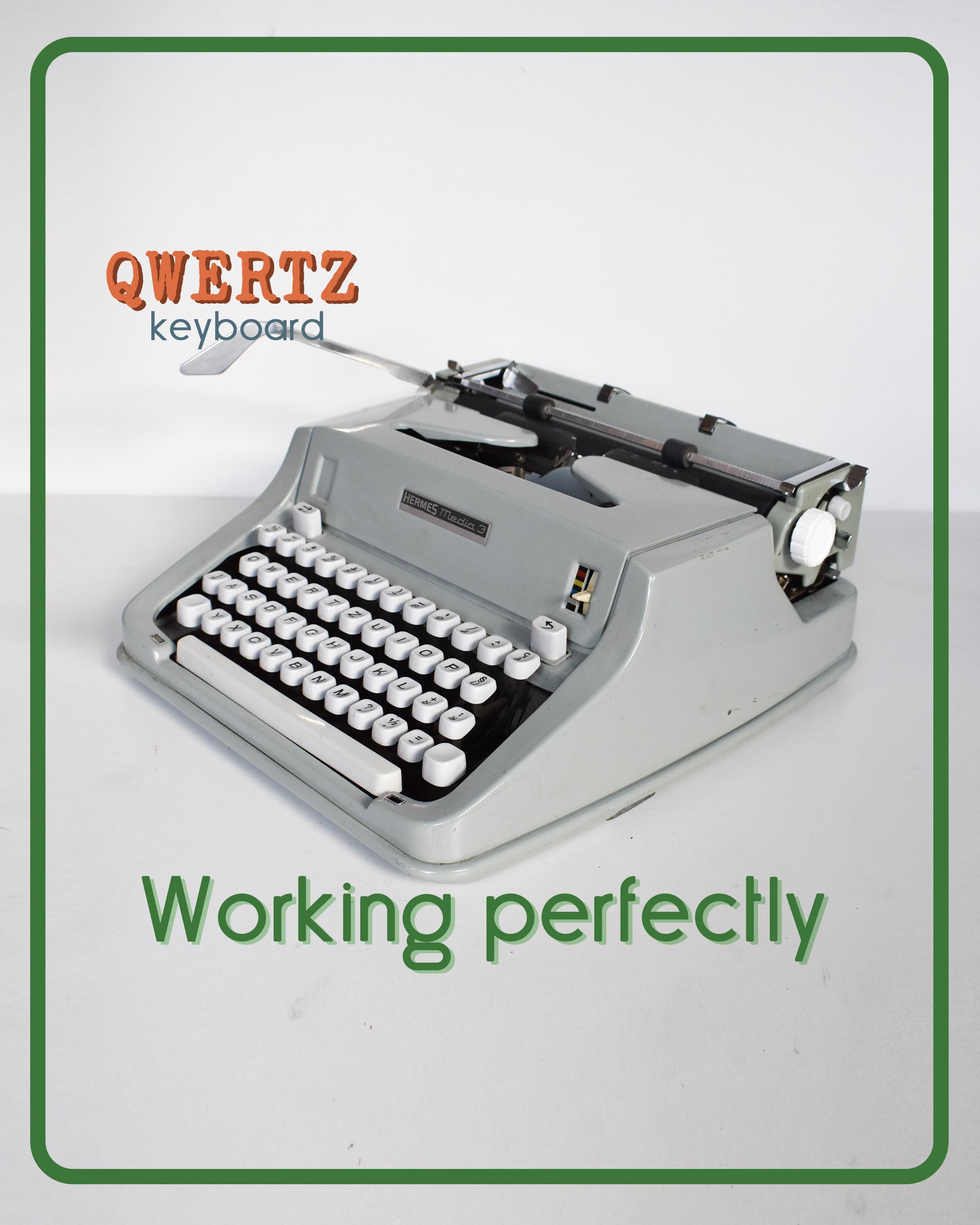 完璧に動作するタイプライター - 新品プラテン - Hermes Media 3