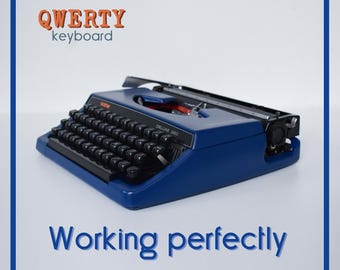 CUSTOM COLORS AVAILABLE - Navy Blue Brother 220 Typewriter - Professionally Serviced - Guaranteed Quick Delivery