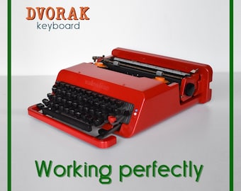 Macchina da scrivere DVORAK personalizzata - Macchina da scrivere Olivetti Valentine - Revisionata professionalmente - Consegna rapida garantita