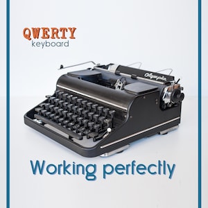 PERFECTLY WORKING Typewriter - Black Olympia SM2 - Professionally Serviced - 1-3 Day Delivery WORLDWIDE