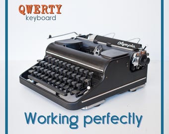 PERFECTLY WORKING Typewriter - Black Olympia SM2 - Professionally Serviced - 1-3 Day Delivery WORLDWIDE