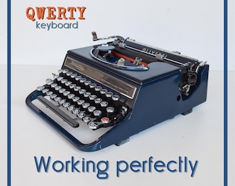 オリベッティ スタジオ 46 ブルー ポータブル ビンテージ タイプ