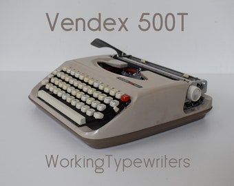 Professionally Serviced - Beige Vendex 500T Typewriter - Working Perfectly