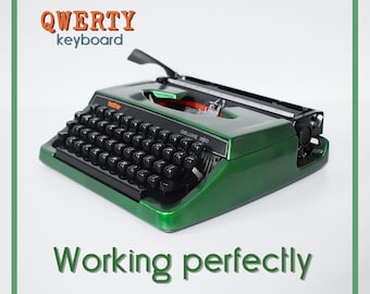 CUSTOM COLORS AVAILABLE - Metallic Green Brother 220 Typewriter - Professionally Serviced - Guaranteed Quick Delivery