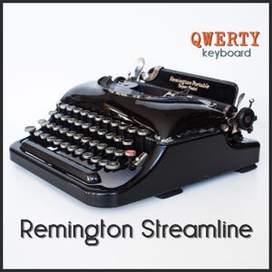 Professionally Serviced - Black Remmington Streamline Typewriter - Working Perfectly