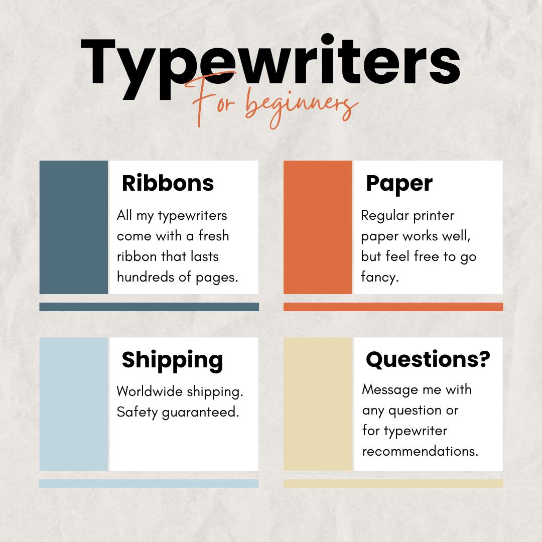 CUSTOM COLORS AVAILABLE - Black Olivetti Lettera 32 Typewriter ...