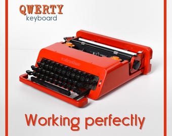 PERFECTLY WORKING Typewriter - Red Olivetti Valentine S - Professionally Serviced - 1-3 Day Delivery WORLDWIDE