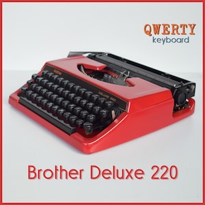 Professionally Serviced - Red Brother 220 Typewriter - Working Perfectly