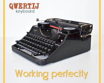 PERFECTLY WORKING Typewriter - Black Hermes Media - Professionally Serviced - 1-3 Day Delivery WORLDWIDE