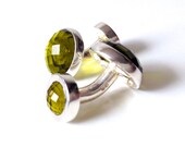 Forever JC - cufflinks handmade in sterling silver and peridots.