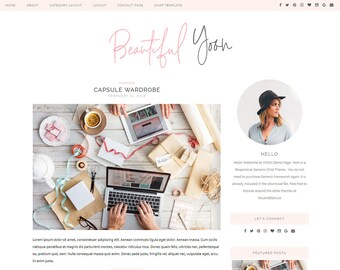 Wordpress Theme Blog & Genesis Child Theme, Wordpress Template - YOON