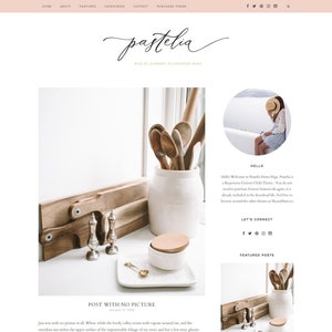 Pink Feminine Wordpress theme - Pastel Pink Wordpress Template - Genesis child theme - Blog Design - Pastelia