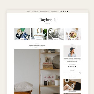 Premade Blogger Template Responsive Mobile Blogger Template Blogspot Template Blog Theme DAYBREAK image 2