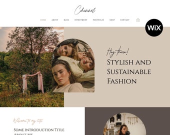 WIX Boho Photography Website Template, WIX Boho color website design, Wix Creator website, Photography Website - CHANNEL